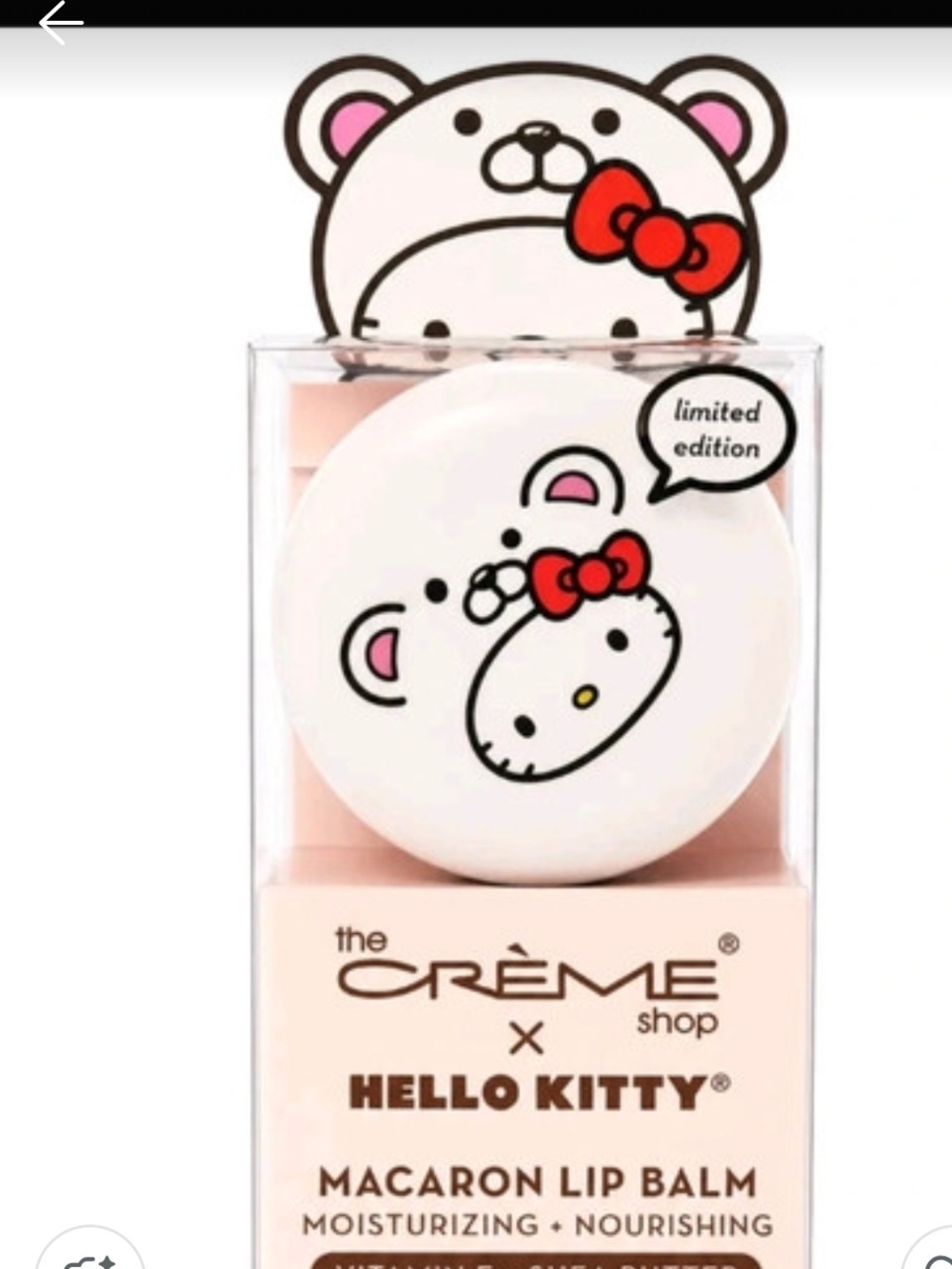 The CREME shop X Hello KITTY Macaron Lip Balm - White
